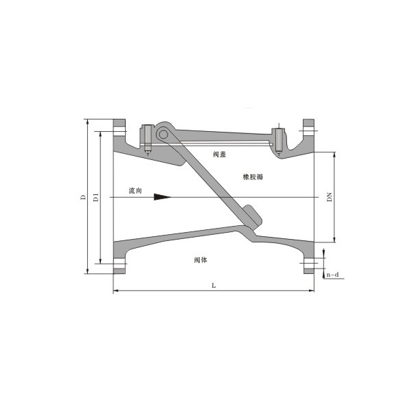 橡膠瓣臥式止回閥